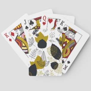 Leaves pattern playing cards