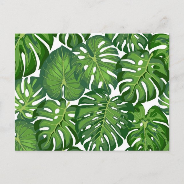 Leaves pattern postcard (Front)