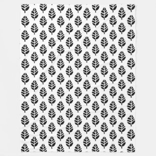 Leaves Pattern Potato Print Fleece Blanket