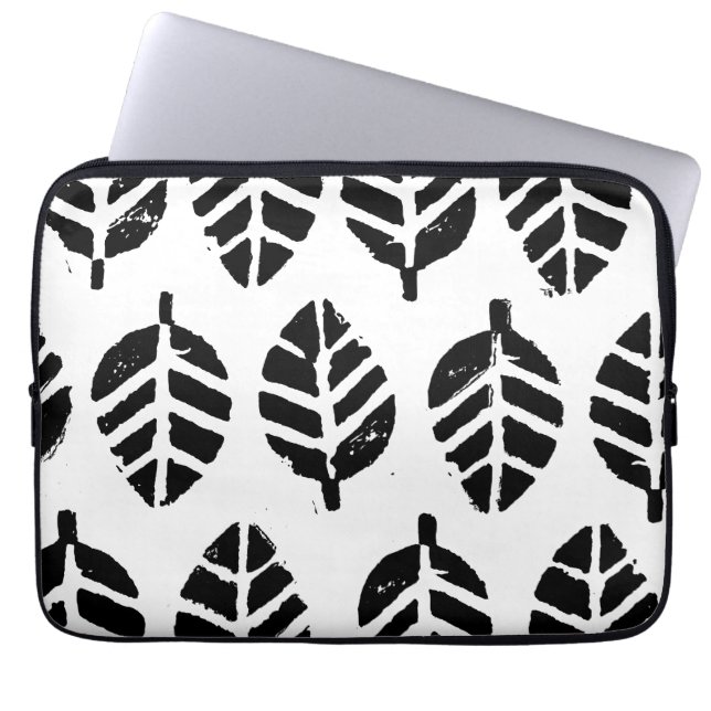 Leaves Pattern Potato Print Laptop Sleeve (Front)