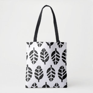 Leaves Pattern Potato Print Tote Bag