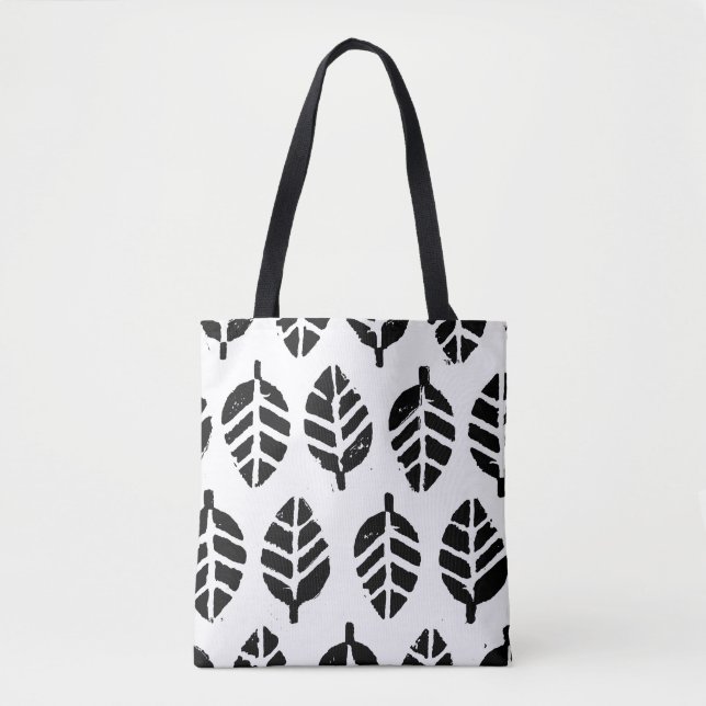 Leaves Pattern Potato Print Tote Bag (Front)