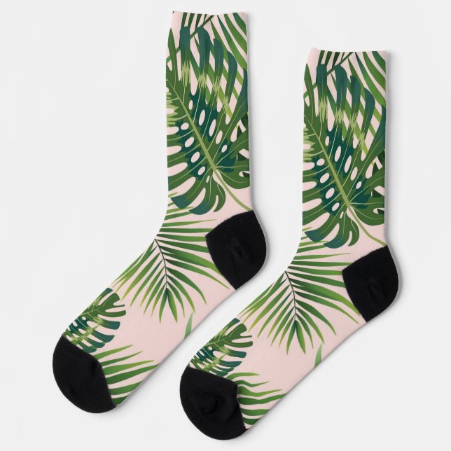 Leaves pattern socks (Left)