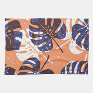 Leaves pattern tea towel