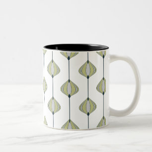 Leaves pattern Two-Tone coffee mug