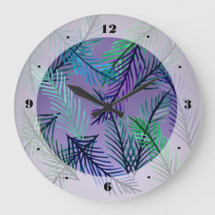 Leaves Pattern  Wall Clock