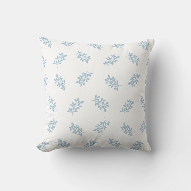 Leaves Pattern (White) Cushion (Front)