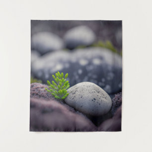 Leaves Pebbles Calm Tranquil Nature Peaceful River Tapestry