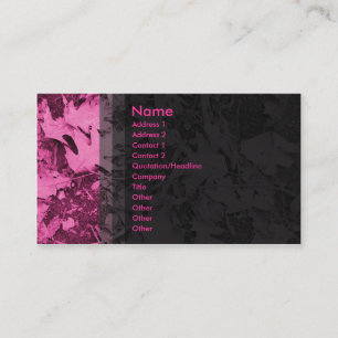 Leaves - Pink Business Card