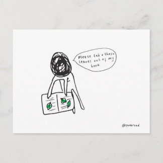 leaves postcard