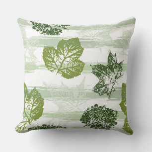 Leaves Print Accent Pillow