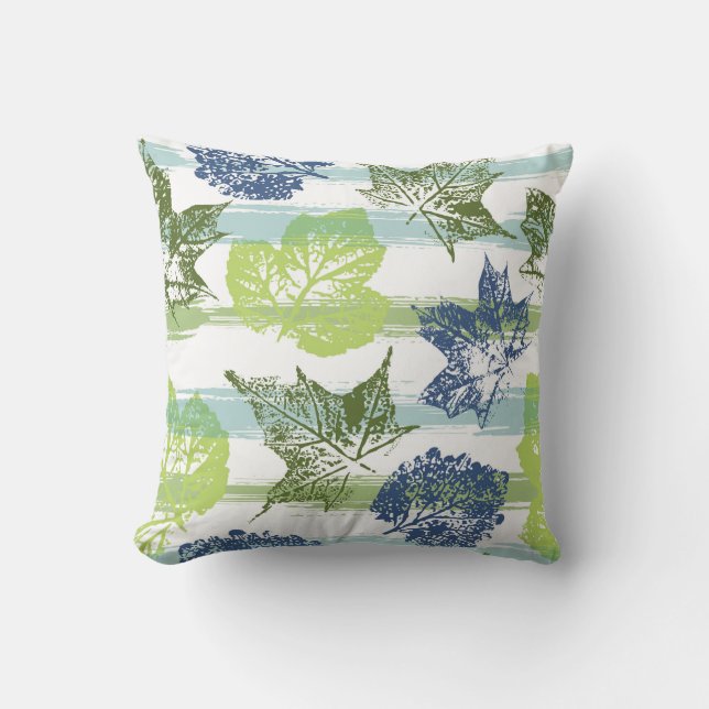 Leaves Print Accent Pillow (Front)
