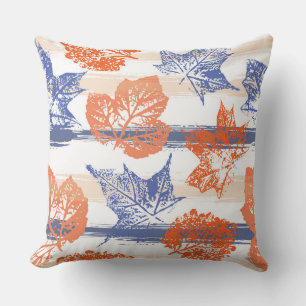 Leaves Print Accent Pillow