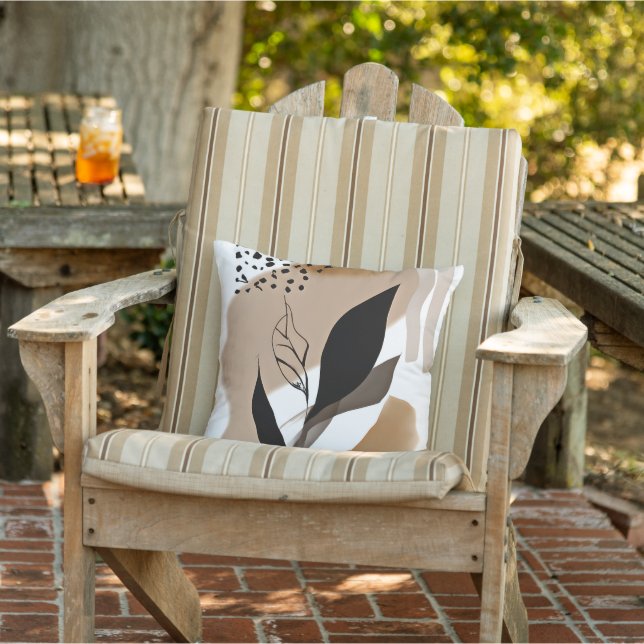 Leaves reaching out minimalist art cushion (Chair)