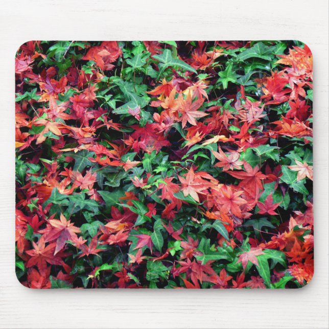 Leaves - Red and Green  Mouse Pad (Front)