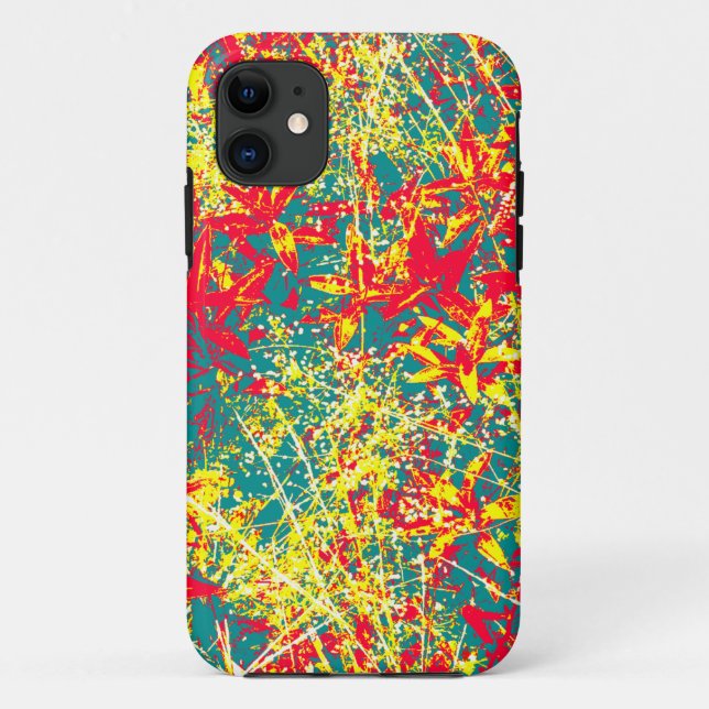 leaves red green yellow and white Case-Mate iPhone case (Back)