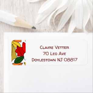 Leaves Return Address Label