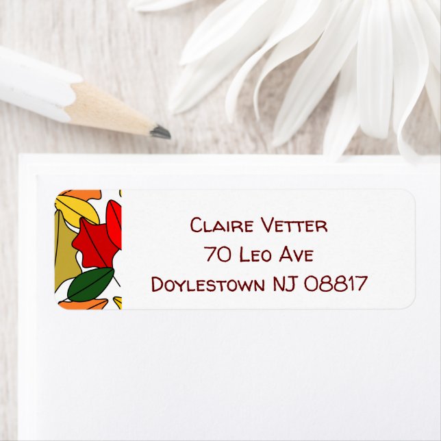 Leaves Return Address Label (Insitu)