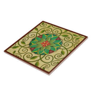 Leaves Rosette Tile