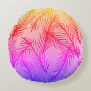 Leaves  Round throw cushion 41 cm