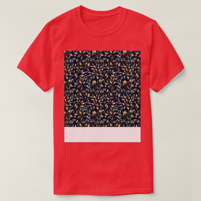 Leaves Seamless Pattern Foliage Leaf Plant Botanic T-Shirt (Design Front)