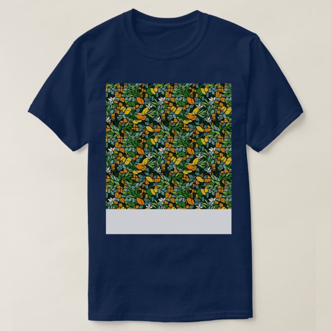 Leaves Seamless Pattern Foliage Leaf Plant Botanic T-Shirt (Design Front)