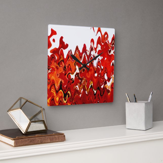 LEAVES SQUARE WALL CLOCK (Office)