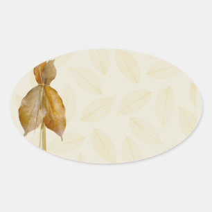 Leaves & Straw Products Oval Sticker