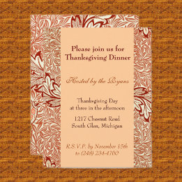 Leaves Thanksgiving Invitation