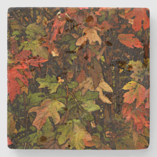 "LEAVES" TRAVERTINE, CORK-BACKED COASTERS