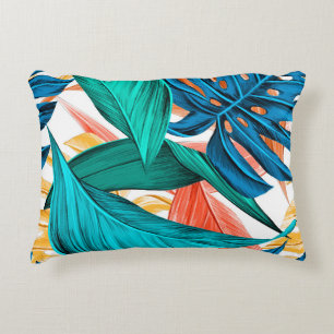 Leaves tropical summer exotic decorative cushion