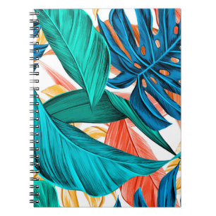 Leaves tropical summer exotic notebook