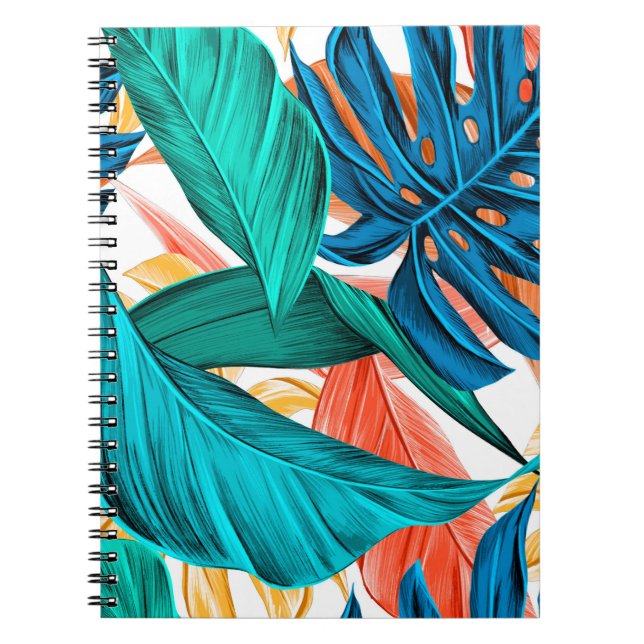 Leaves tropical summer exotic notebook (Front)