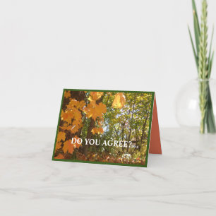 Leaves turning colour in the Fall Card