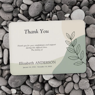 Leaves & Waves - Funeral Thank You Card 