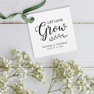 Leaves Wedding Let Love Grow Favour Tags