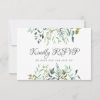 Leaves Wedding Reply with Song Request Meal Choice