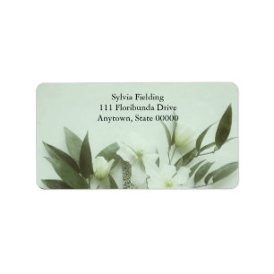 Leaves with clematis filtered label