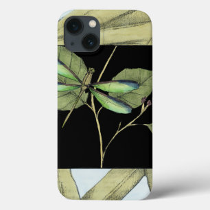 Leaves with Dragonfly Inset by Jennifer Goldberger iPhone 13 Case
