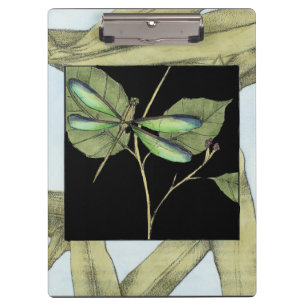 Leaves with Dragonfly Inset by Jennifer Goldberger Clipboard