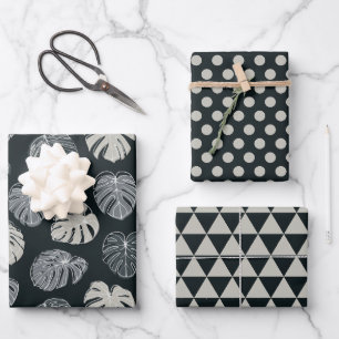 Leaves Wrapping Paper Set of 3