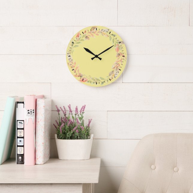 Leaves Wreath Wall Clock (Reading Room)