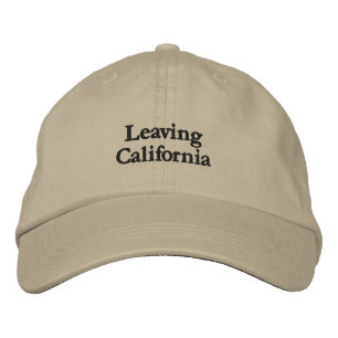 Leaving California Embroidered Khaki Hat