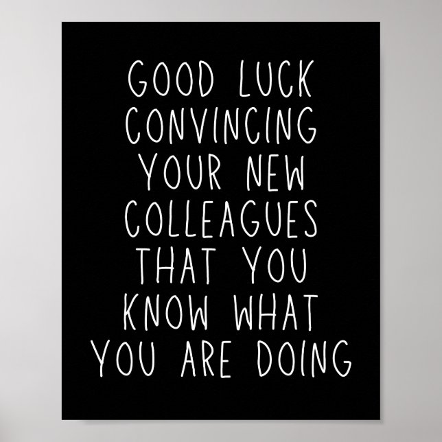 Leaving Colleague Funny Coworker Saying Poster (Front)