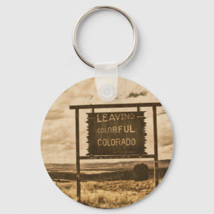 leaving colourful colorado key ring