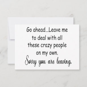 leaving coworker funny gifts thank you card