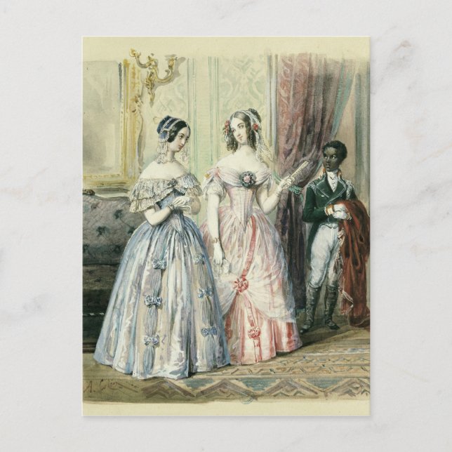 Leaving for the Ball, 1830-48 Postcard (Front)