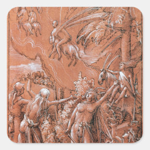 Leaving for the Sabbath, 1506 Square Sticker