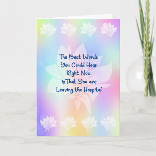Leaving the Hospital Card Rainbow Design