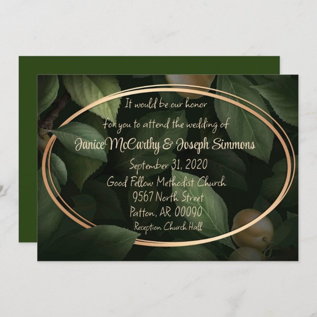 Leaving the Single Life Wedding Invitation (Front/Back)